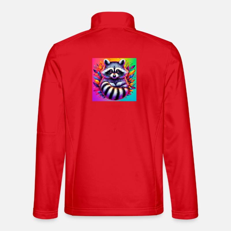 Waschbär - Unisex Softshelljacke - Rot