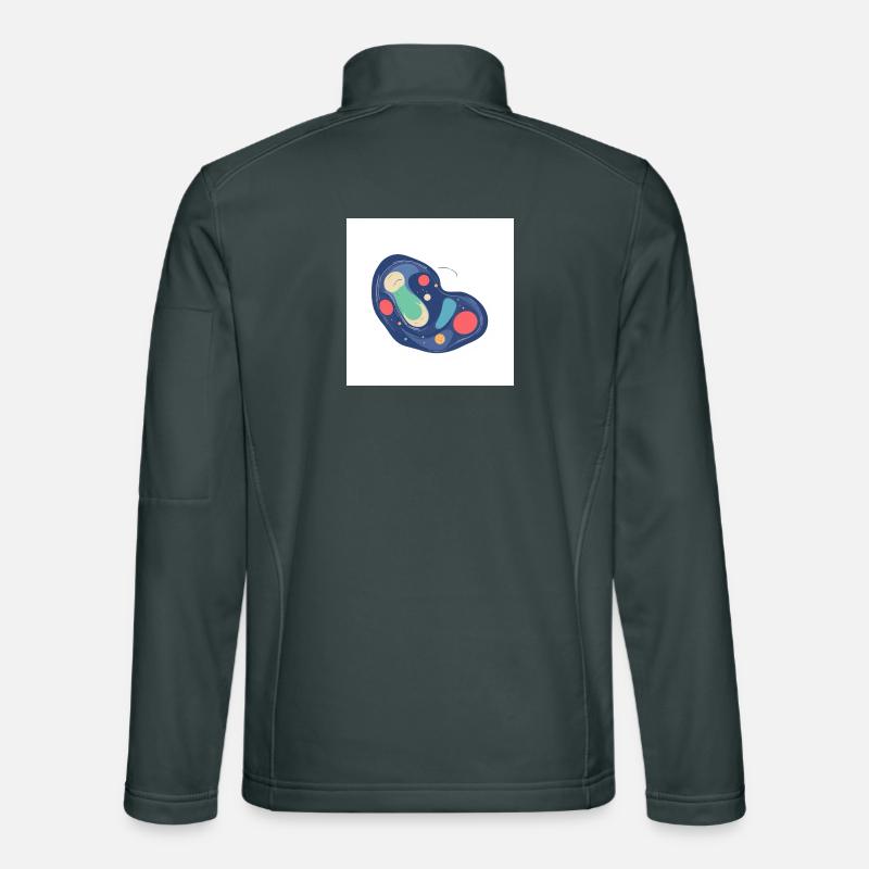 Abstract Cosmos Pattern in Blue Unisex Softshell Jacket