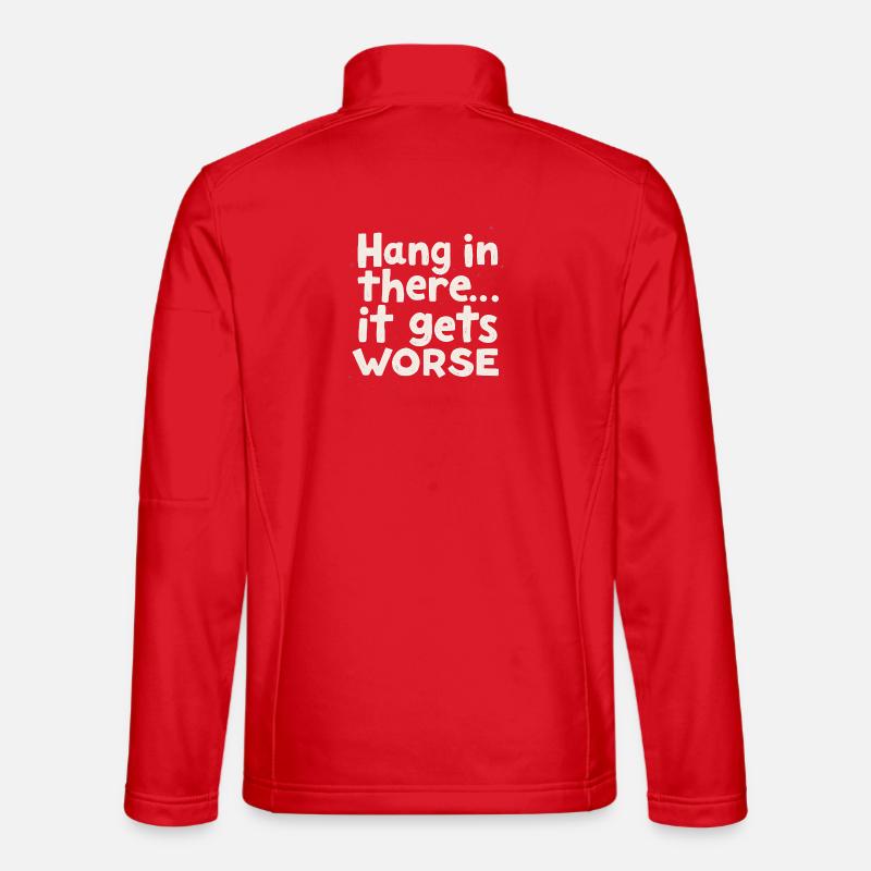 Restez à l’écoute, ça empire - Veste en tissu softshell Unisexe - rouge