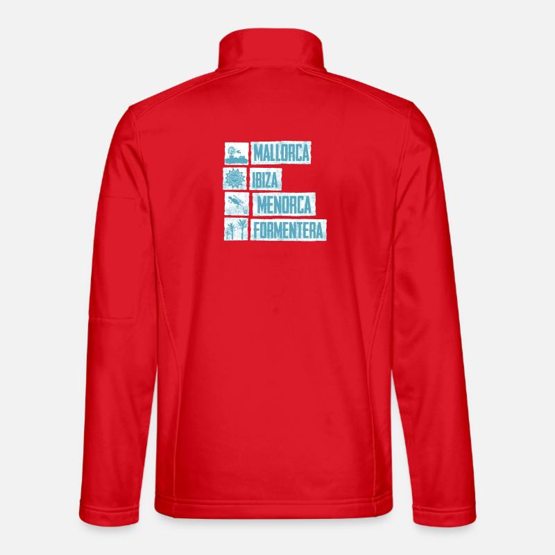 Inseln Balearen - Unisex Softshelljacke - Rot