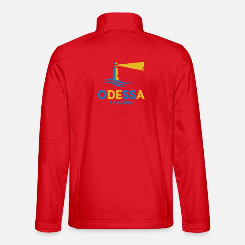Phare d’Odessa Scène de Nuit Tee - Veste en tissu softshell Unisexe - rouge