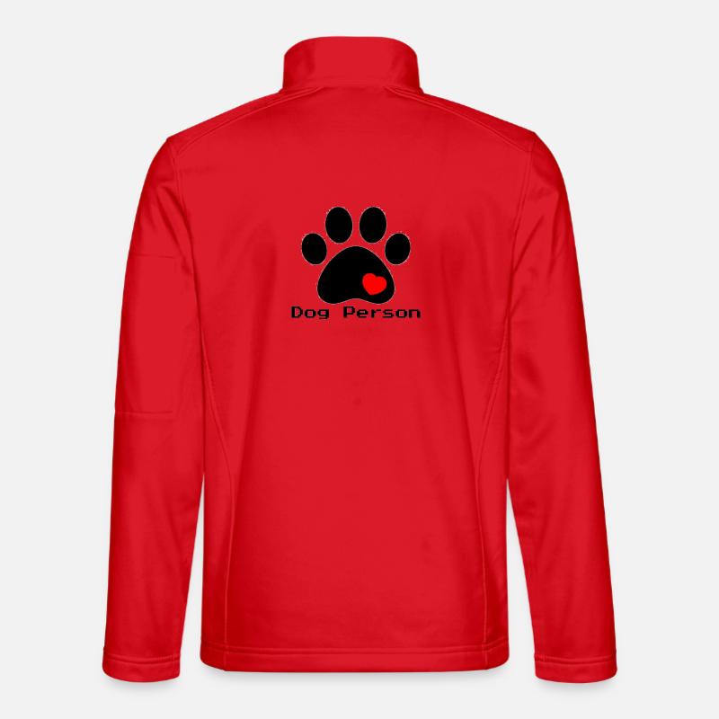 Hundepfote mit Herz in Rot - Unisex Softshelljacke - Rot