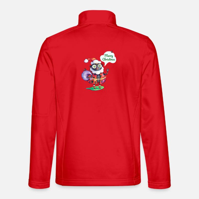Santa Ladybug Christmas  - Unisex Softshell Jacket - red