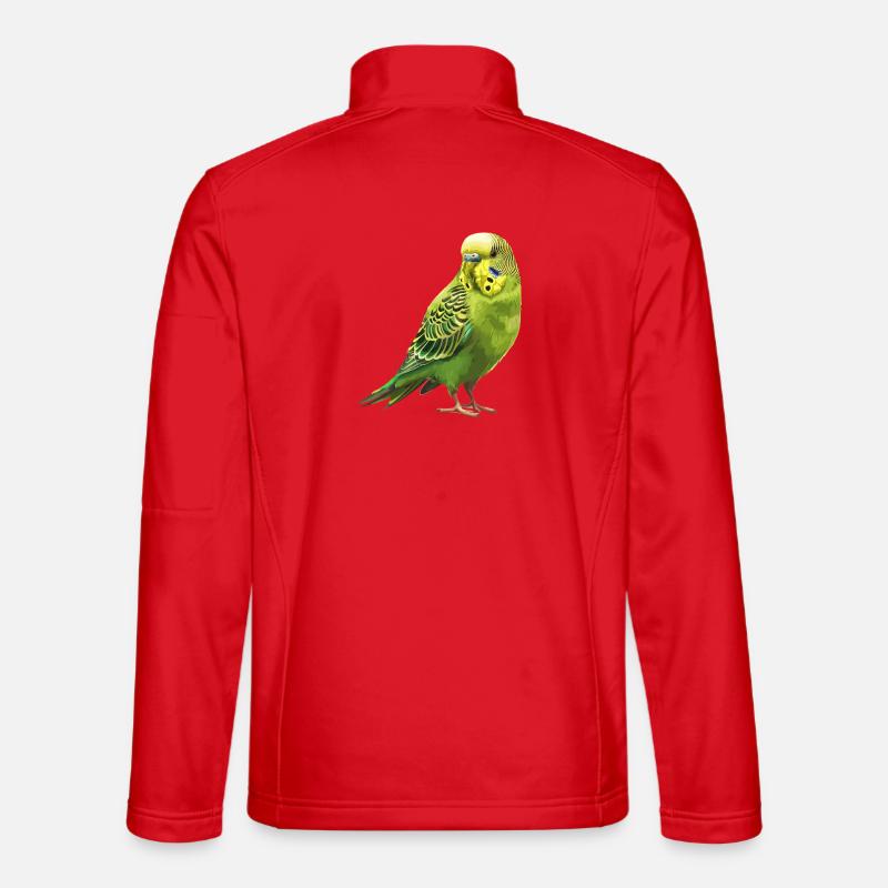 Conception de perruche Joie de vivre - Veste en tissu softshell Unisexe - rouge