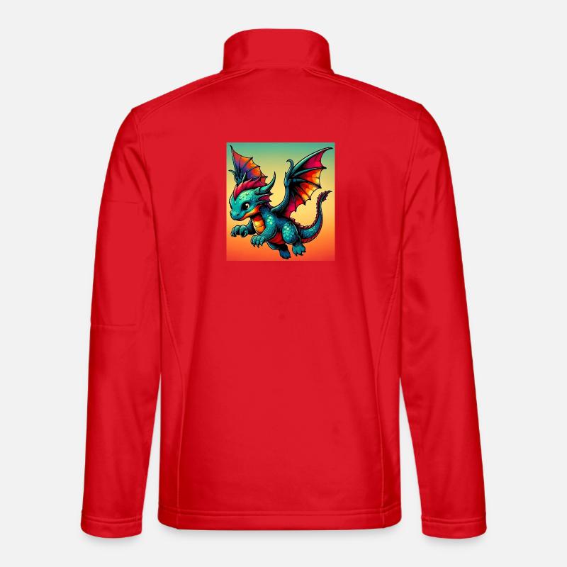 Drache - Unisex Softshelljacke - Rot