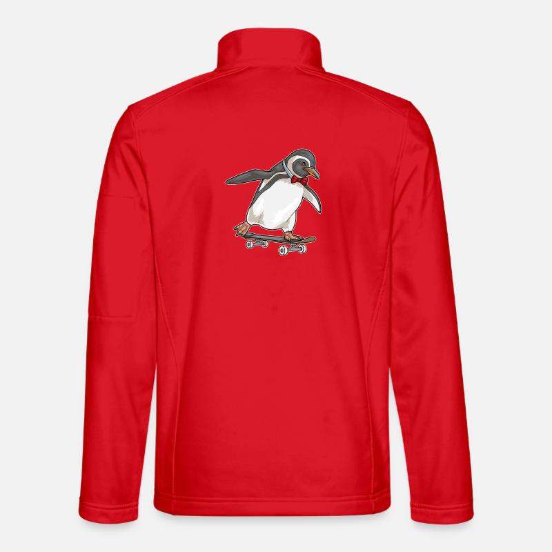Pinguin Skater Skateboard - Unisex Softshelljacke - Rot