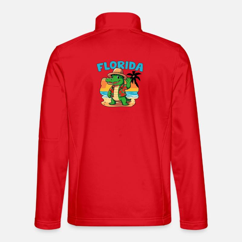 Krokodil Florida Urlaub - Unisex Softshelljacke - Rot