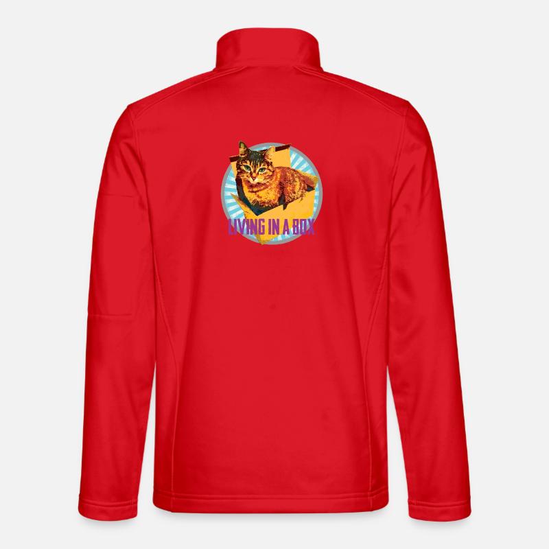 Cat lovers - In a box :-) - Unisex Softshell Jacket - red