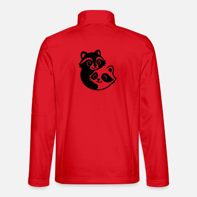 Ying Yang Dachs Pärchen - Unisex Softshelljacke - Rot