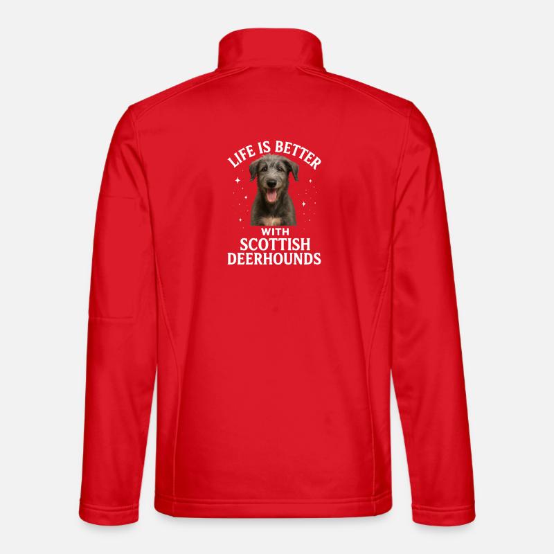 Scottish Deerhound - Unisex Softshell Jacket - red