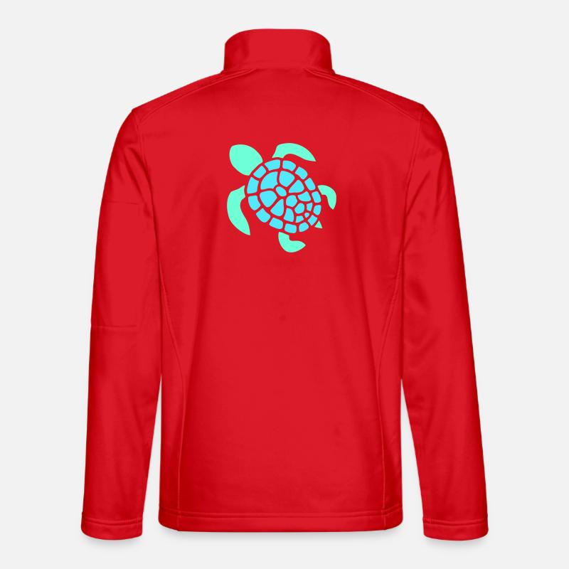 Turtle Logo Turtle Shell Pattern Icon Unisex Softshell Jacket