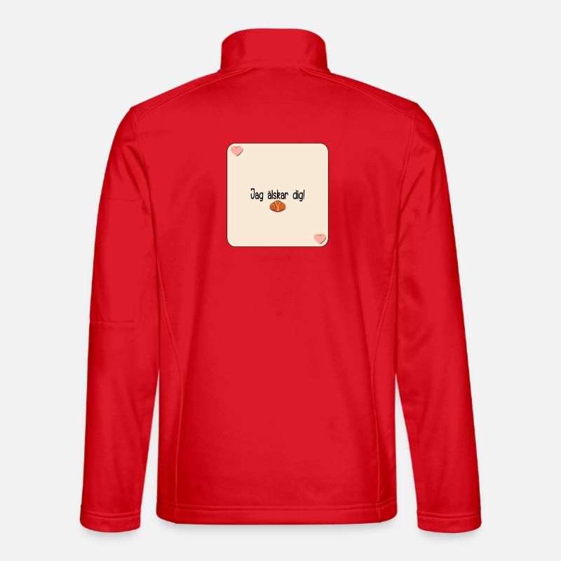 Ich liebe dich Gebäck - Unisex Softshelljacke - Rot