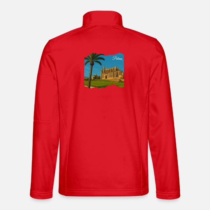 Mallorca Palma Kathedrale - Unisex Softshelljacke - Rot