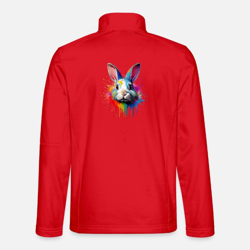 Rabbit Color Veil Unisex Softshell Jacket