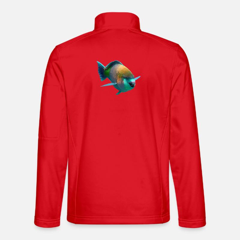 Poisson coloré Pop Art Veste en tissu softshell Unisexe