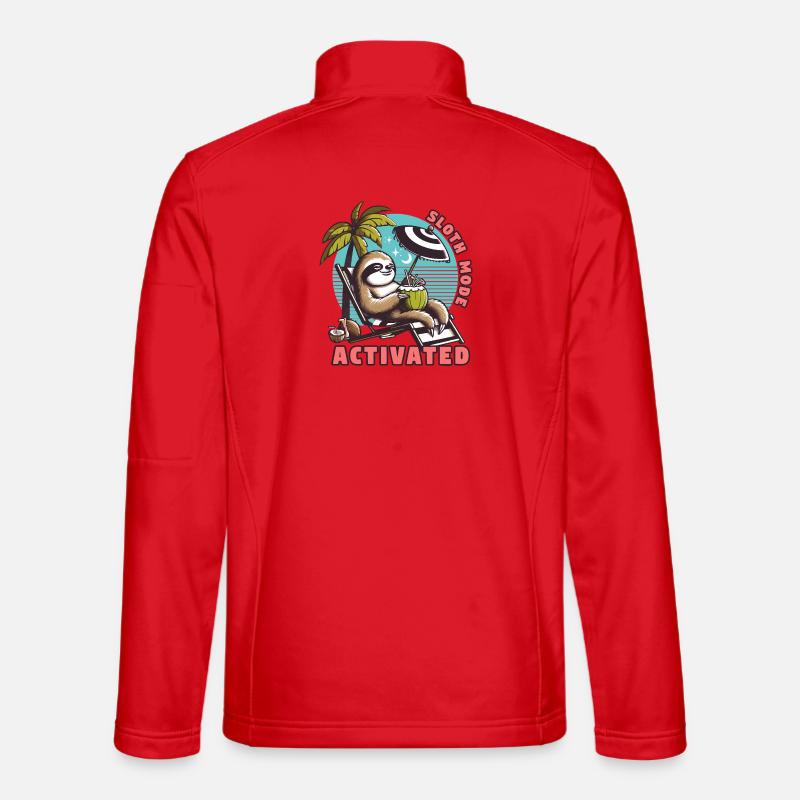 Faultiermodus - Sloth Mode Activated Faultier Rela - Unisex Softshell Jacket - red