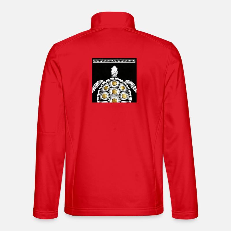 Schildkröte Münzpanzer - Unisex Softshelljacke - Rot