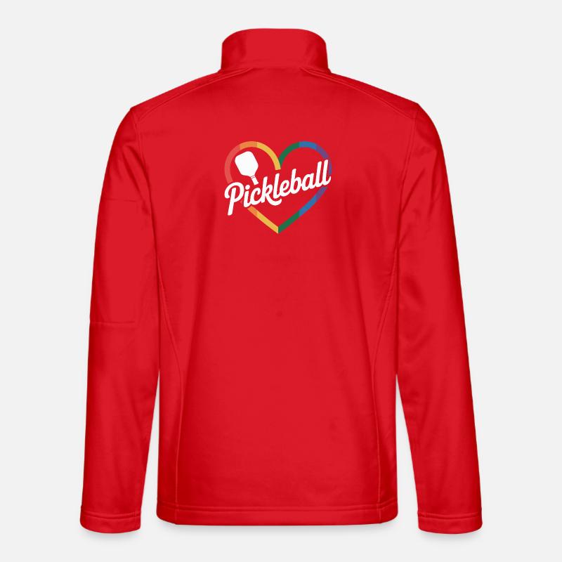 Heart Pickleball - Unisex Softshell Jacket - red