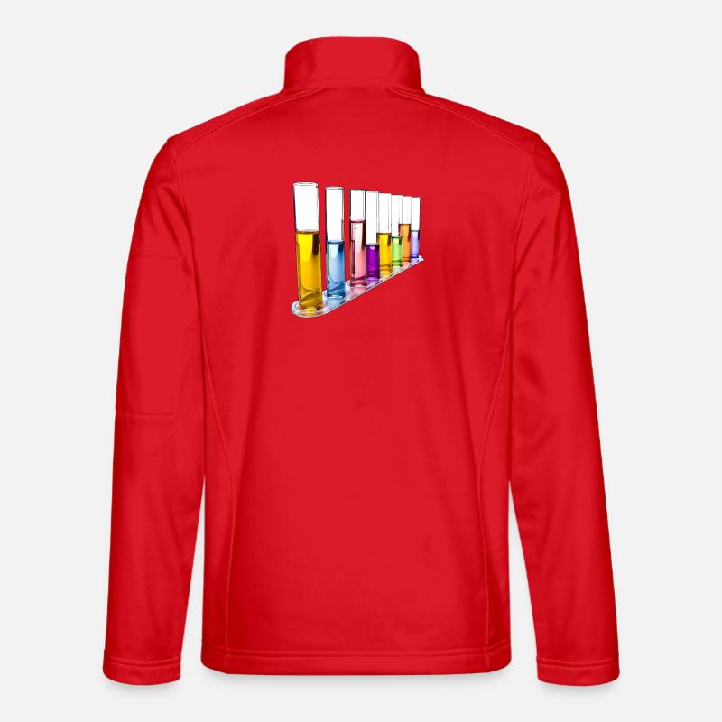 Rainbow Test Tubes Pattern - Unisex Softshell Jacket - red