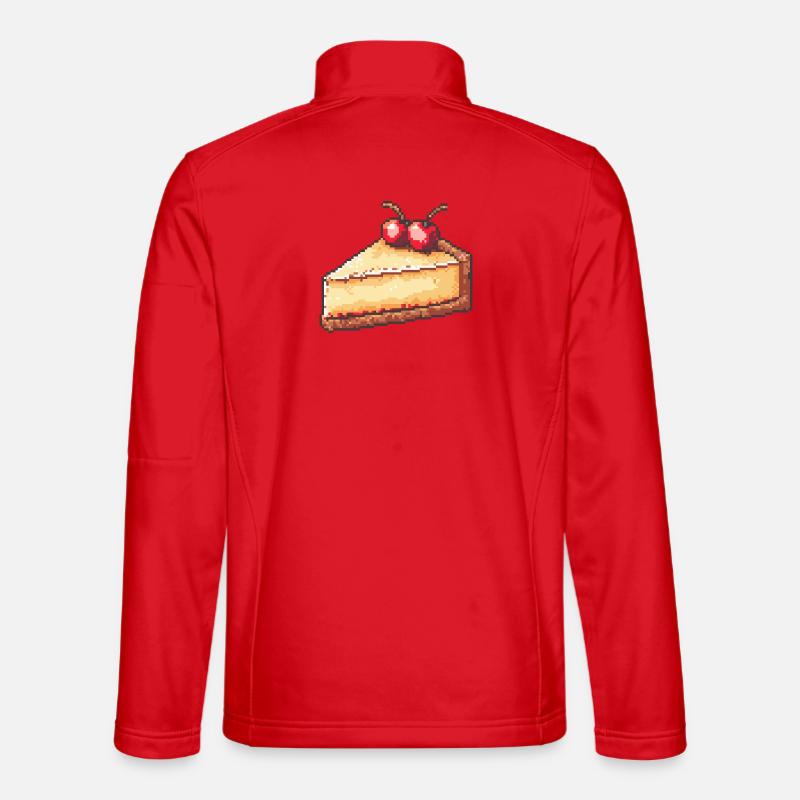 Pixel Cheesecake Tranche de cerise Veste en tissu softshell Unisexe