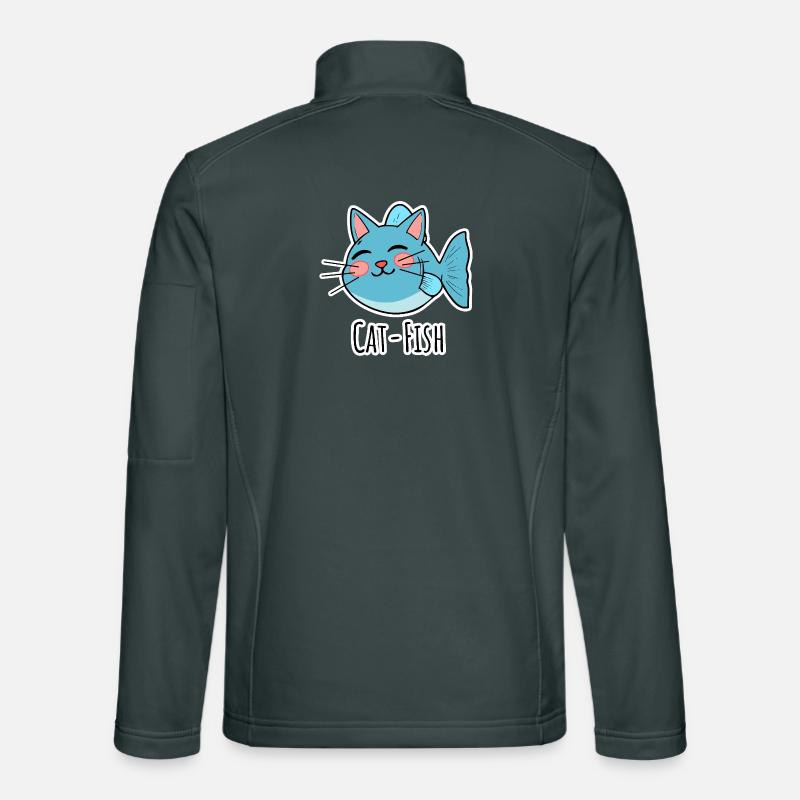 Poisson-chat - mi-chat, mi-poisson ou un poisson-chat ! Veste en tissu softshell Unisexe