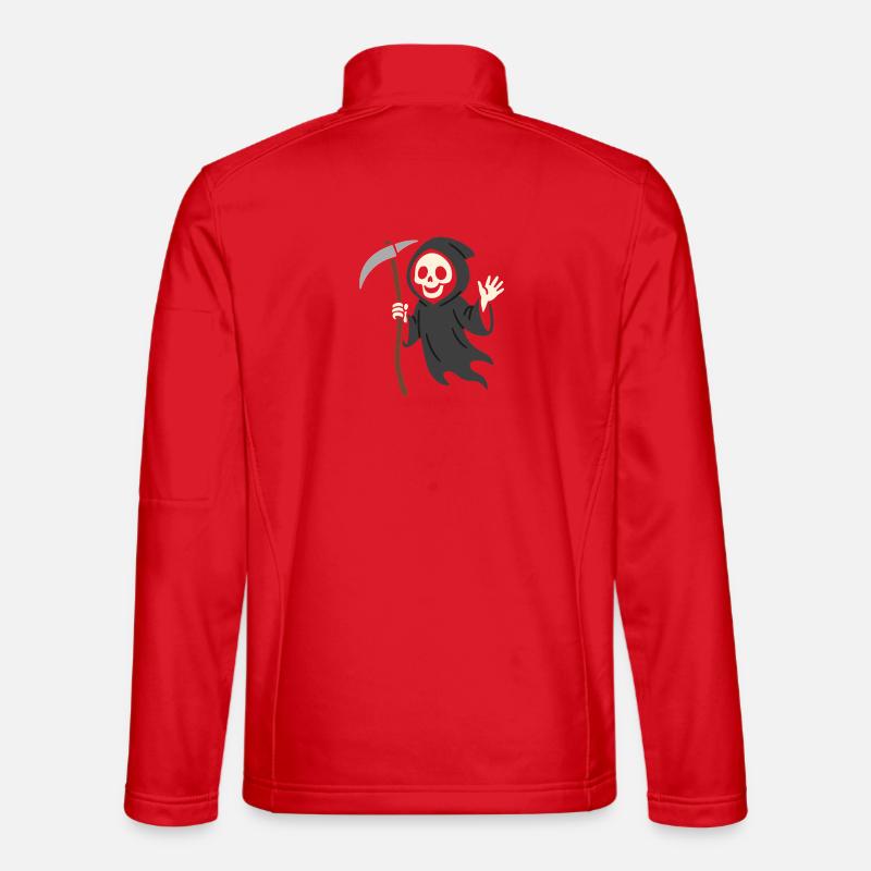 Cartoon Sensenmann Grinsend - Unisex Softshelljacke - Rot