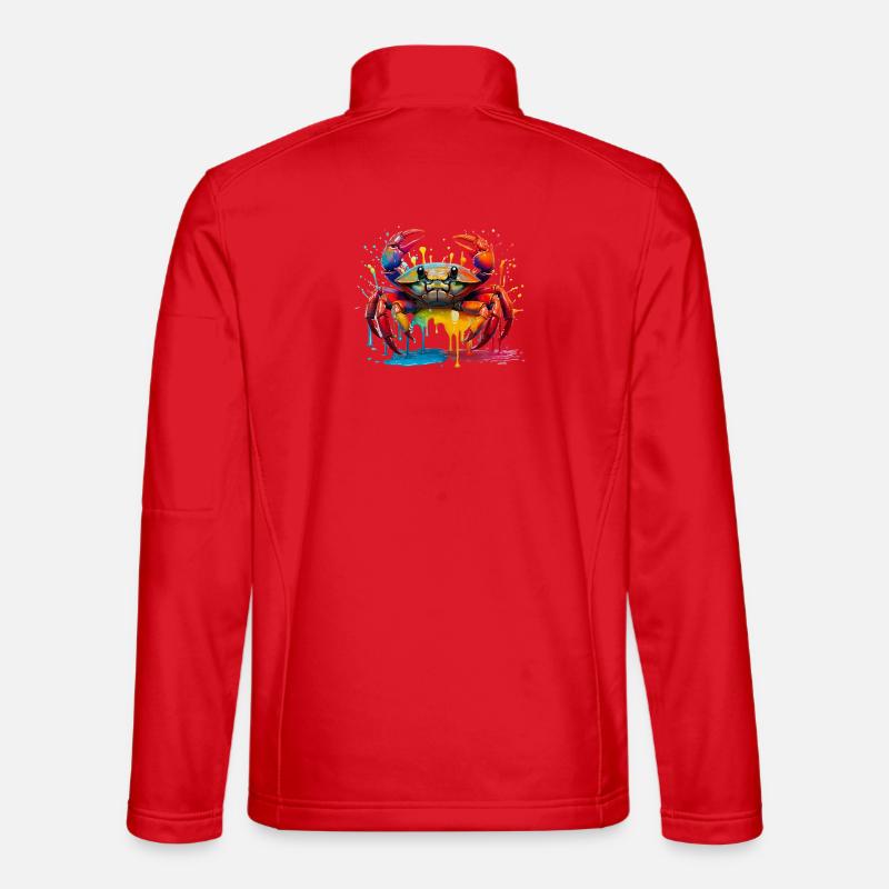 Farbexplosion Krabbenkunst Unisex Softshelljacke
