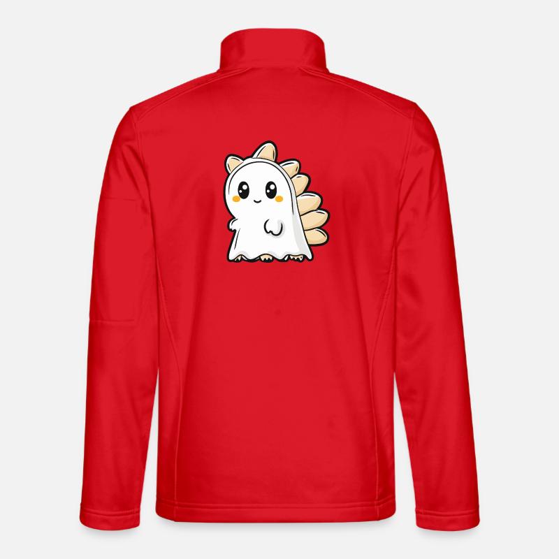 Dinosaur Stegosaurus Halloween Ghost Unisex Softshell Jacket