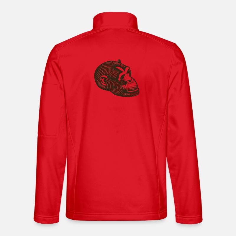 Stilisierter GORILLE-Kopf - Unisex Softshelljacke - Rot