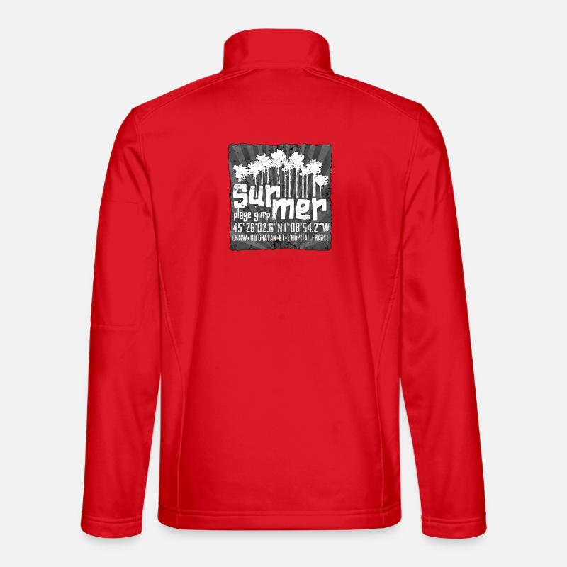 Sommerwald Grunge Silhouetten - Unisex Softshelljacke - Rot