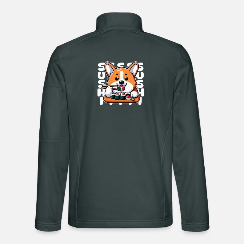 Corgi Sushi Master Unisex Softshell Jacket