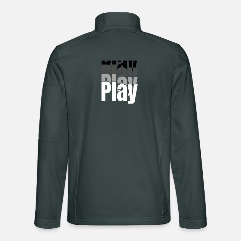 Overlapping Play Typography Unisex Softshell Jacket