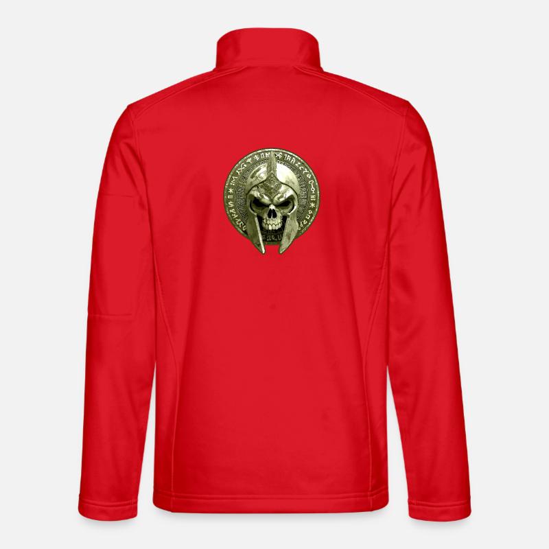 Spartan Skeleton Gladiator Skull - Unisex Softshell Jacket - red