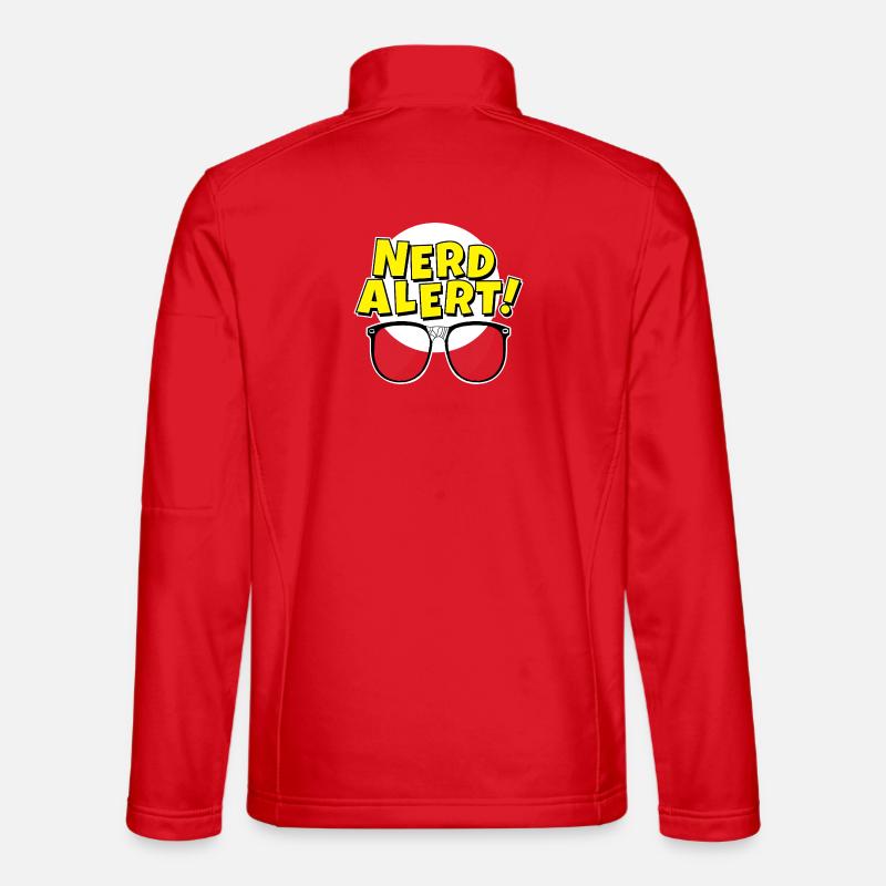 Nerd Alert Pop Glasses - Unisex Softshell Jacket - red