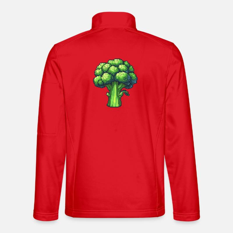 Fresh Pixel Broccoli - Unisex Softshell Jacket - red