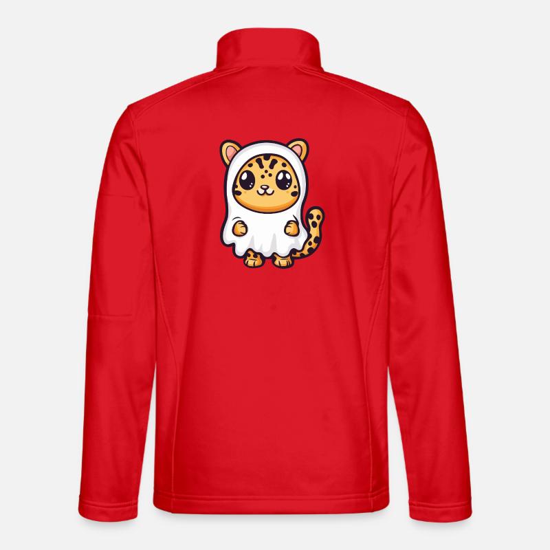 Leopard Halloween Geist - Unisex Softshelljacke - Rot