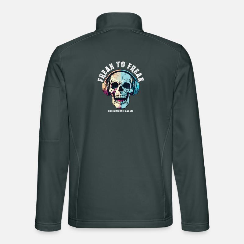 Skull mit Neon Kopfhörer-Design Unisex Softshelljacke