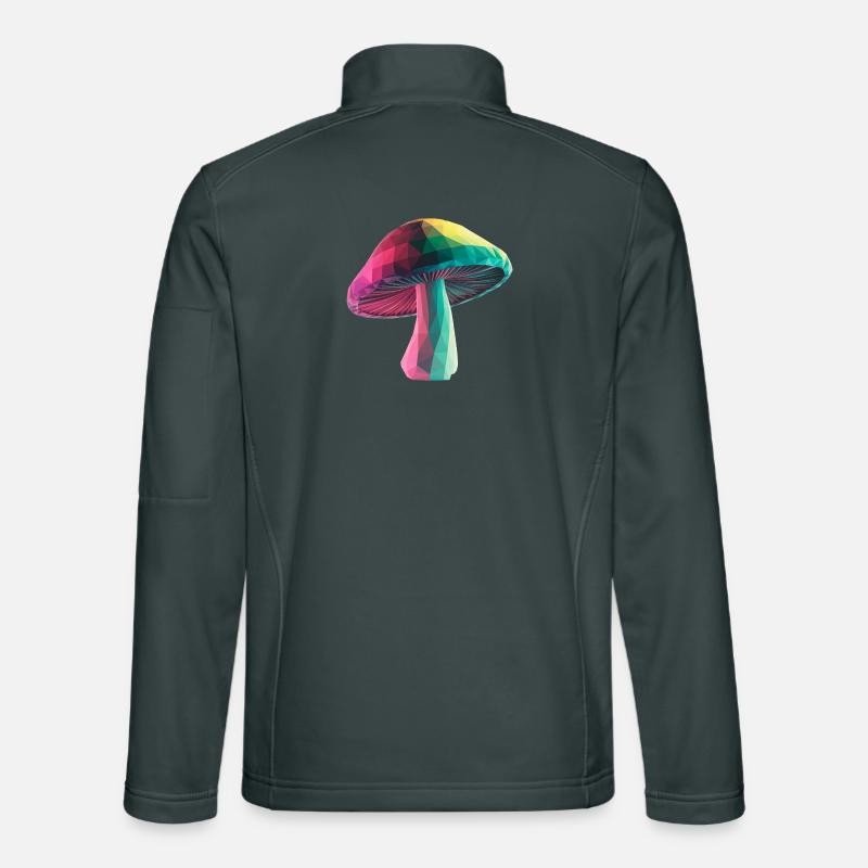 Champignon - Logo Low Poly cool Veste en tissu softshell Unisexe