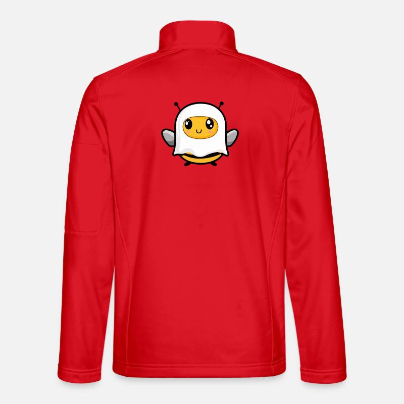 Bee Halloween Ghost - Unisex Softshell Jacket - red