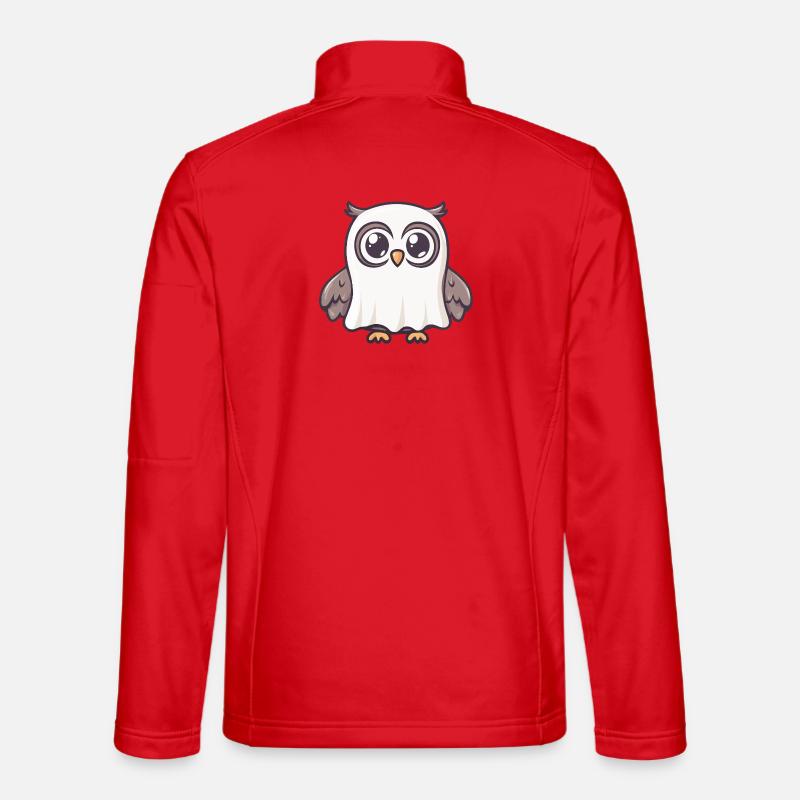 Eule Halloween Geist - Unisex Softshelljacke - Rot