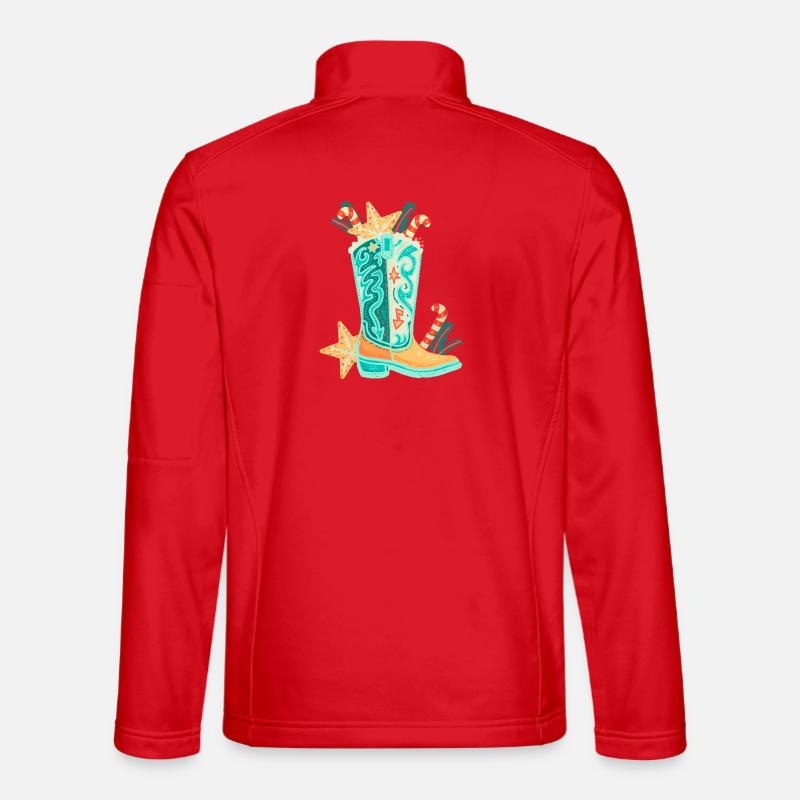 Western Boot Festdesign - Unisex Softshelljacke - Rot
