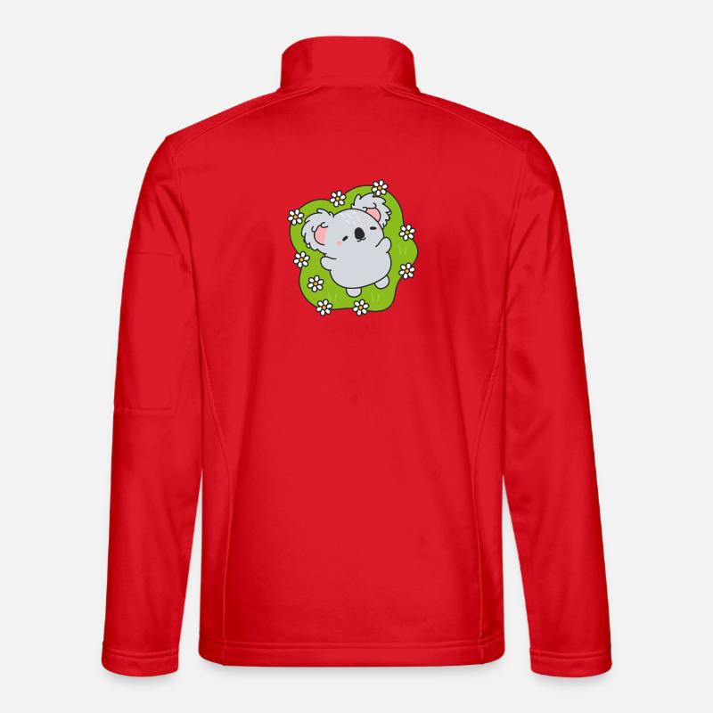 Traumhaft blühender Koala - Unisex Softshelljacke - Rot