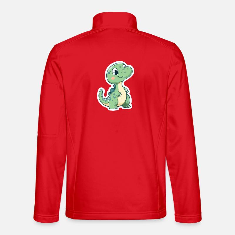 Dinosaurier - Unisex Softshelljacke - Rot