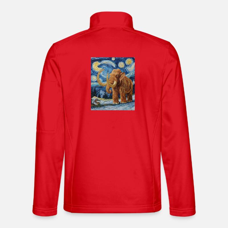 Mammoth Van Gogh Starry Night - Unisex Softshell Jacket - red