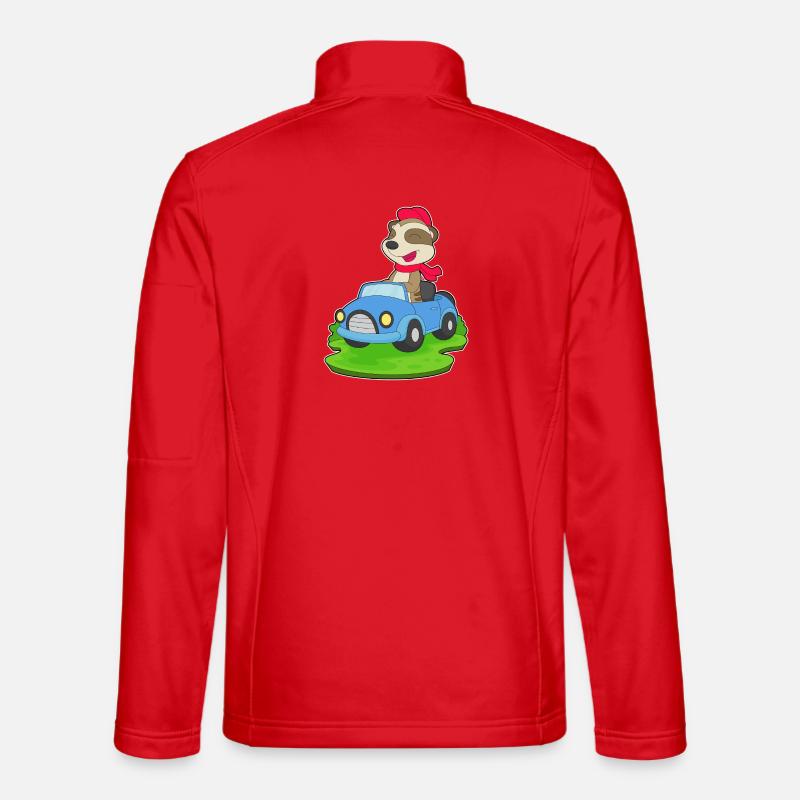 Erdmännchen Auto - Unisex Softshelljacke - Rot