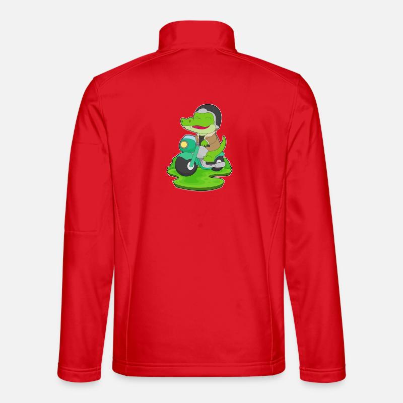 Crocodile Motorcycle - Unisex Softshell Jacket - red