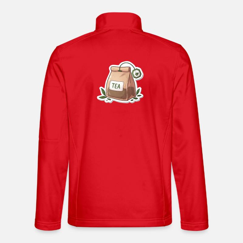 Tea bag illustration - Unisex Softshell Jacket - red