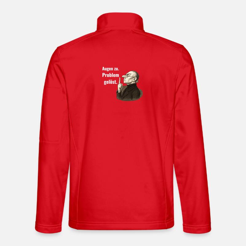 Close your eyes – problem solved. - Unisex Softshell Jacket - red