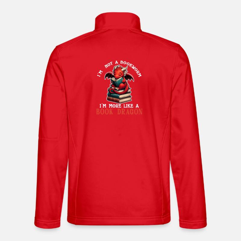 Dragon Book Reader - Unisex Softshell Jacket - red