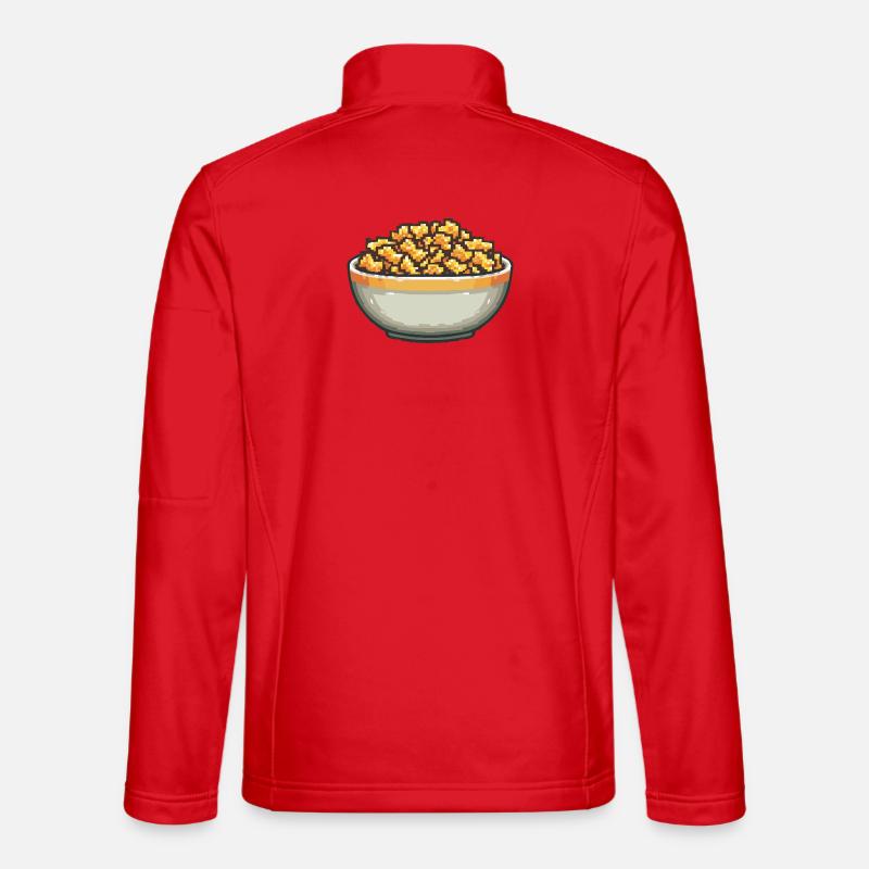 Popcorn-Schale Pixelkunst - Unisex Softshelljacke - Rot